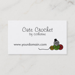 Carte De Visite Affaires de crochet de Knit de Noël de bonhomme de