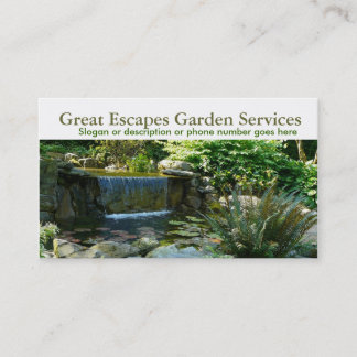 Carte De Visite Affaires de jardinage de paysagiste de l'eau de