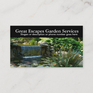 Carte De Visite Affaires de jardinage de paysagiste de l'eau de