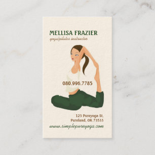 Carte De Visite Affaires/instructeur de méditation de Pilates de