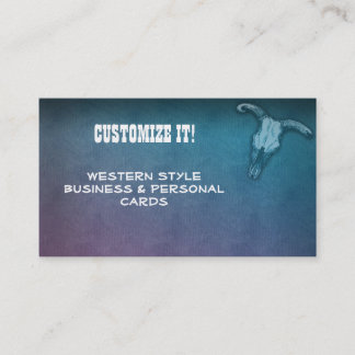 Carte De Visite Affaires occidentales FAITES SUR COMMANDE de style