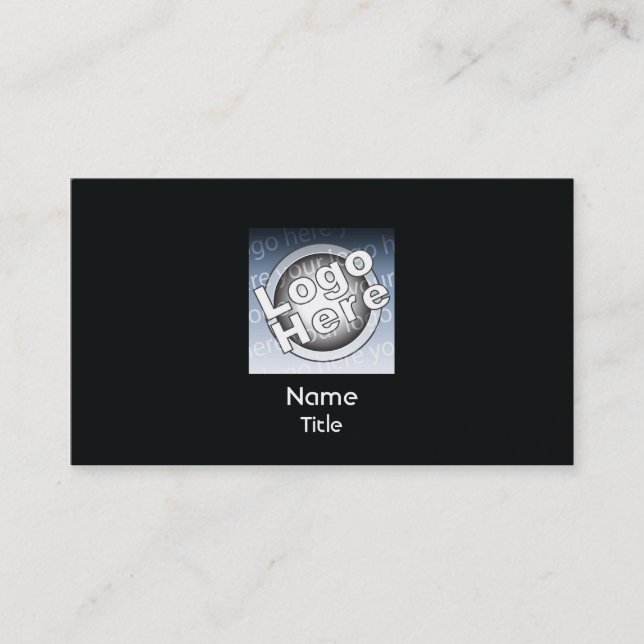 Carte De Visite Affaires simples noires (Devant)