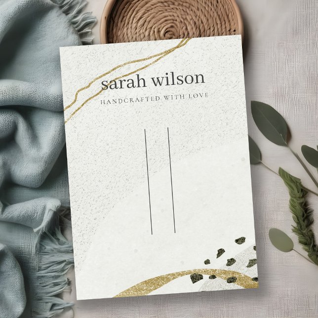 Carte De Visite Affichage Abstrait de la bande de cheveux noir ivo (Créateur téléchargé)