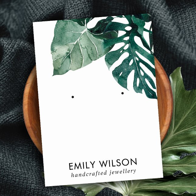 CARTE DE VISITE AFFICHAGE D'APPRÉCIATION DE LA FAUNE DE MOSTERA VE (Créateur téléchargé)