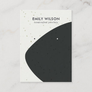 CARTE DE VISITE AFFICHAGE D'APPROVISIONNEMENT CÉRAMIQUE EN NOIR ET