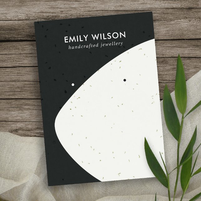 CARTE DE VISITE AFFICHAGE D'APPROVISIONNEMENT CÉRAMIQUE EN NOIR ET (Créateur téléchargé)