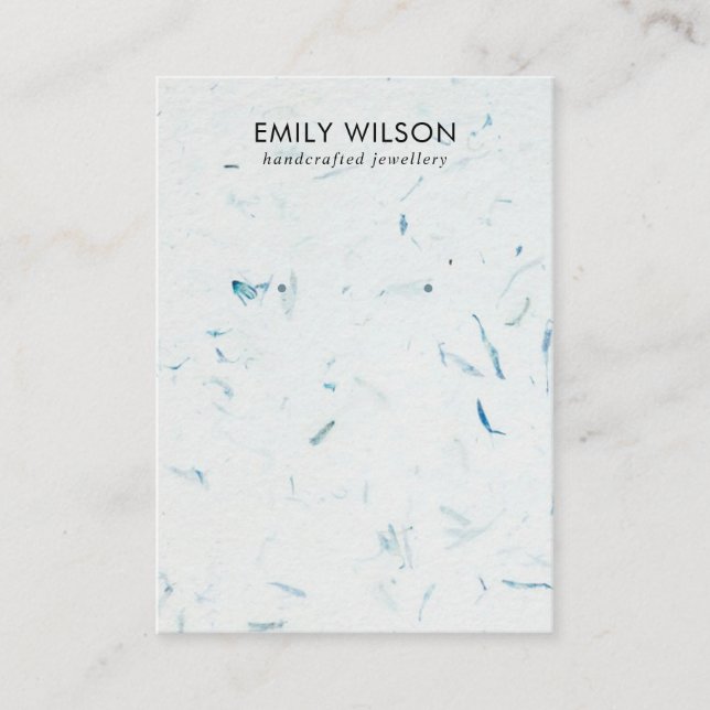 CARTE DE VISITE AFFICHAGE D'APPROVISIONNEMENT EN PAPIER AQUA PETAL (Devant)