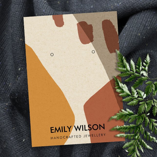 CARTE DE VISITE AFFICHAGE D'ART TERRACOTTA ABSTRAIT MODERNE (Créateur téléchargé)