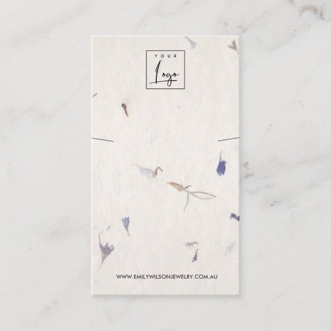 CARTE DE VISITE AFFICHAGE DE BRACELET DE PAPIER À LA MAIN (Devant)