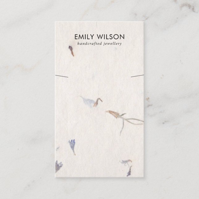 CARTE DE VISITE AFFICHAGE DE BRACELET DE PAPIER À LA MAIN (Devant)