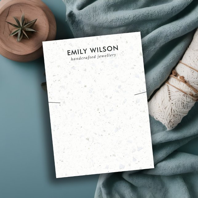 CARTE DE VISITE AFFICHAGE DE BRACELET EN LAVE COULEUR BLANC CHIC (Créateur téléchargé)