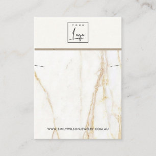 CARTE DE VISITE AFFICHAGE DE BRACELET EN MARBRE D'OR CALACATTA