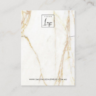 CARTE DE VISITE AFFICHAGE DE BRACELET EN MARBRE GOLD CALACATTA