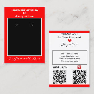 Carte De Visite Affichage de codes QR pour des boucles d'oreilles
