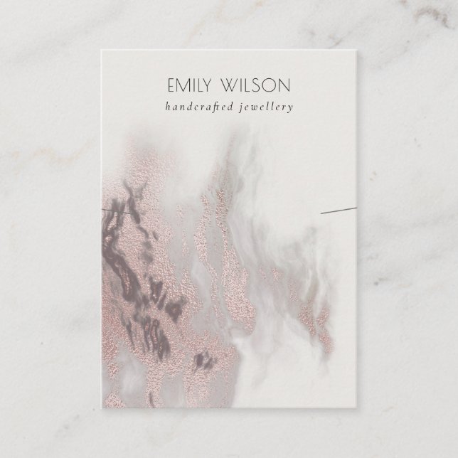 Carte De Visite Affichage de la bande de collier d'agate or Rose A (Devant)