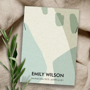 CARTE DE VISITE AFFICHAGE DE LACE D'ART BLEUE AQUA ABSTRAITE MODER