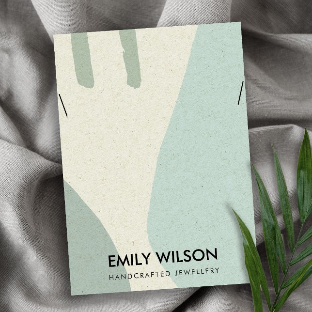 CARTE DE VISITE AFFICHAGE DE LACE D'ART BLEUE AQUA ABSTRAITE MODER (Créateur téléchargé)