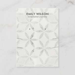 CARTE DE VISITE AFFICHAGE DE L'ÉCRAN FLORAL BLANC LONG DE LA COUC