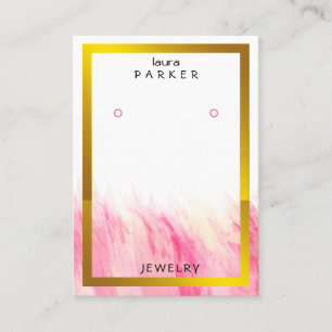 Carte De Visite Affichage du concepteur d'oreilles en or aquarelle