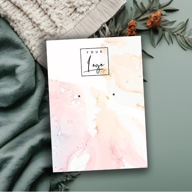 Carte De Visite Affichage du logo de l'oreille Abstrait rose (Créateur téléchargé)