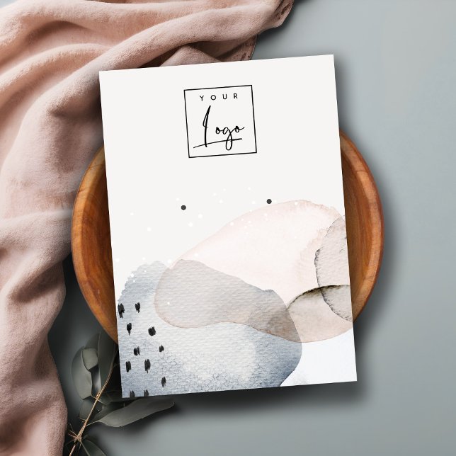 Carte De Visite Affichage du logo de l'oreille Abstrait rose bleu (Créateur téléchargé)