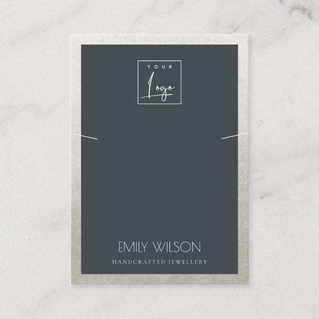 CARTE DE VISITE AFFICHAGE DU LOGO DU LOGO DE LA FRONTIÈRE EN ARGEN (Devant)