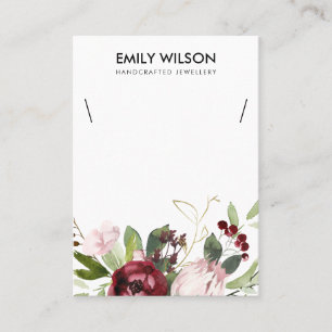 CARTE DE VISITE AFFICHAGE FLORAL DE LA COUCHE DE PROTÉA DE BURGOU