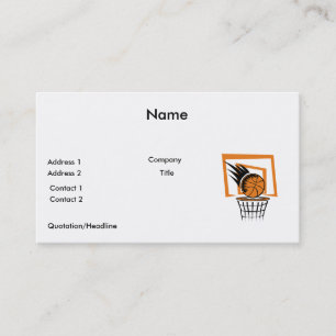 Carte De Visite affichage graphique du score de basket-ball