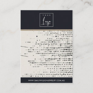 CARTE DE VISITE AFFICHAGE RÉTRO BLACK WHITE DOTS NECKLACE EARRING