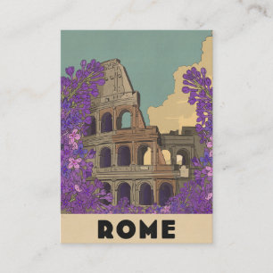 Carte De Visite Affiche de voyage vintage de Rome