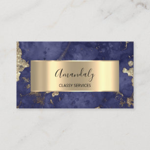 Carte De Visite Affiliation Marketing Consulting Gold Navy Marble