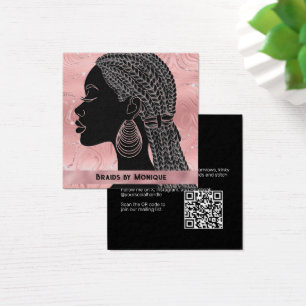 Carte de visite Afro-américain Afro Hair Braider