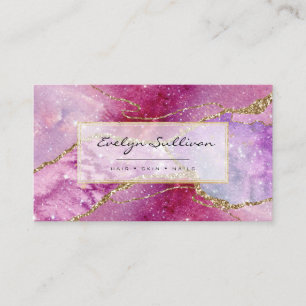 Carte De Visite agate aquarelle élégante