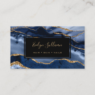 carte de visite agate bleu clair