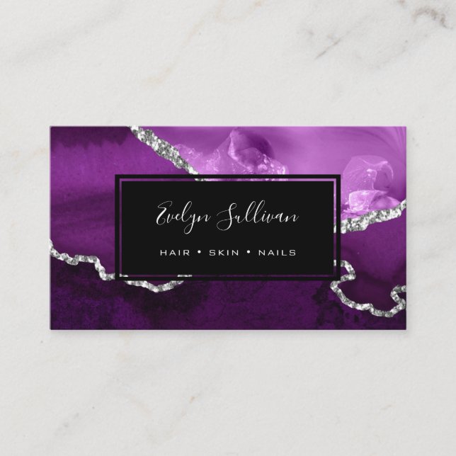 Carte De Visite agate violette (Devant)