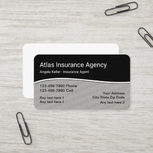 Carte De Visite Agence d'assurance moderne
