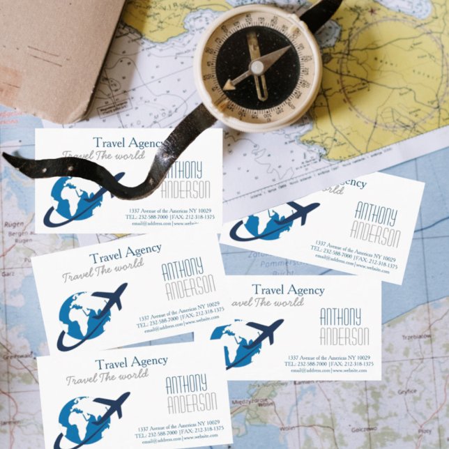 Carte De Visite Agence de voyage, location de vacances ..... (Créateur téléchargé)