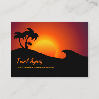 Carte De Visite Agence de Voyage Tropical Island