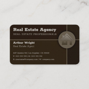 Carte De Visite Agence immobilière Brown professionnel