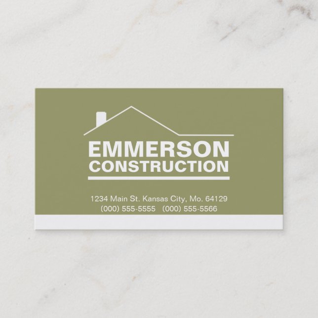 Carte De Visite Agent-Construction-Bricoleur classique 2h (Devant)