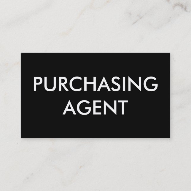 Carte De Visite agent d'achat (Devant)