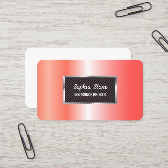 Carte De Visite Agent d'assurance (Devant/Arrière en situation)