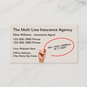 Carte De Visite Agent d'assurance multibranche
