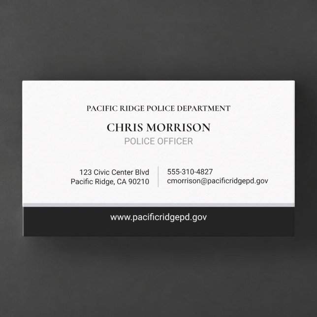 Carte de visite agent de police (Créateur téléchargé)
