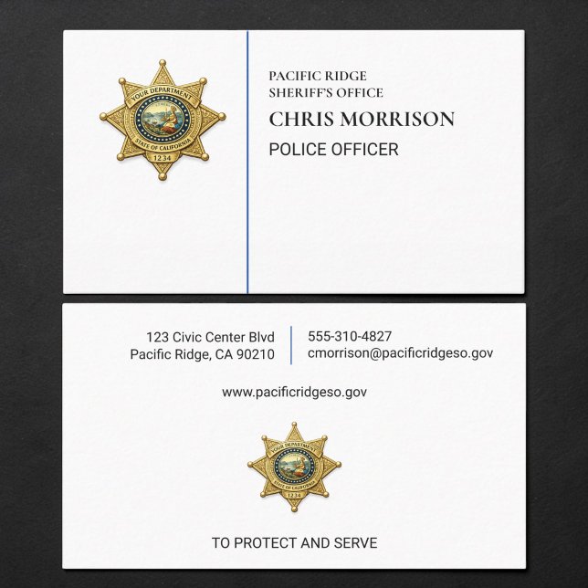Carte De Visite Agent de police (Créateur téléchargé)