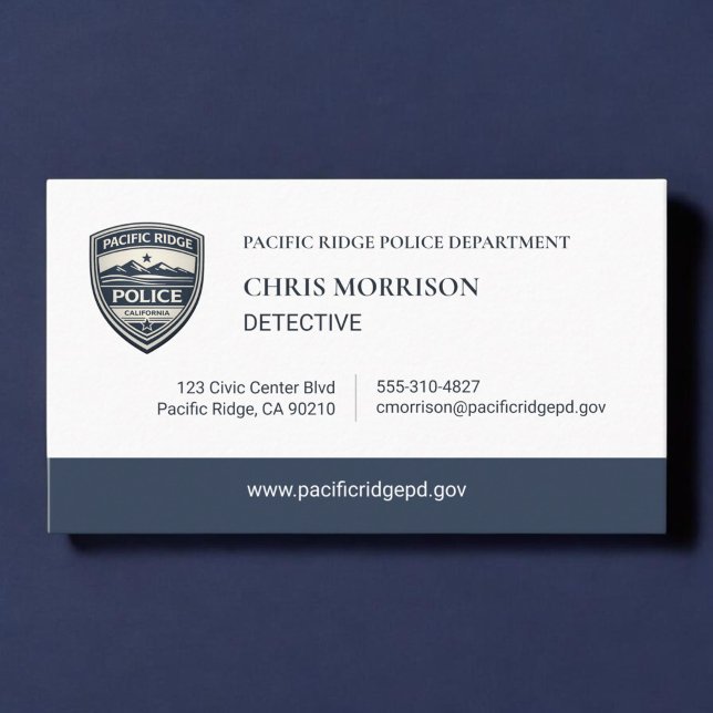 Carte De Visite Agent de police de maintien de l'ordre (Créateur téléchargé)