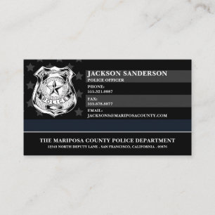 Carte De Visite Agent de police Logo personnalisé de la loi