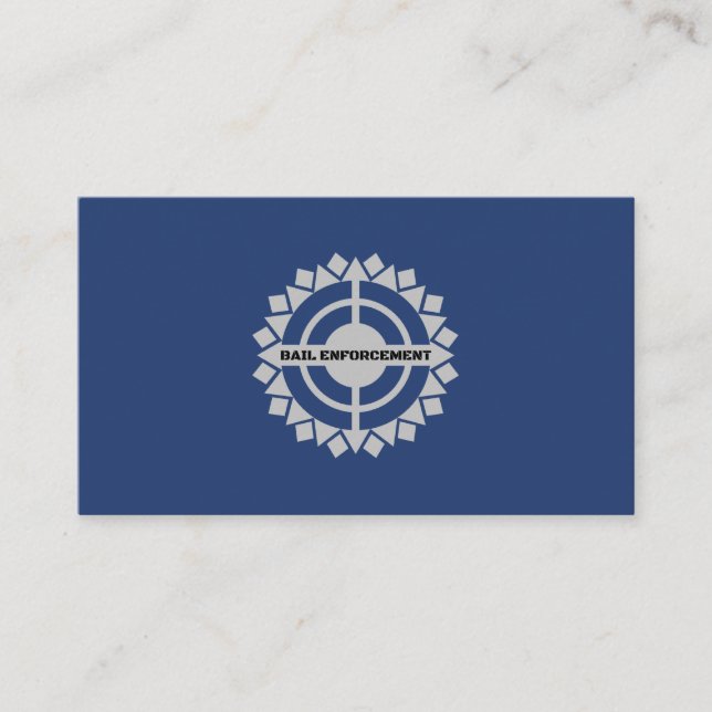 Carte De Visite Agent de Recouvrement de Fugitif pour l'Exécution  (Devant)