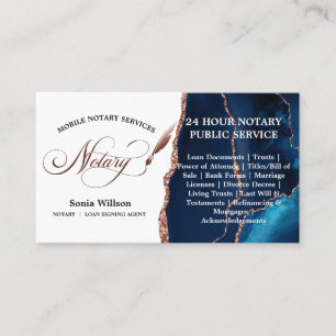 Carte De Visite Agent de signature de contrat de crédit et de nota