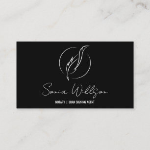 Carte De Visite Agent de signature de contrat de prêt et de notair